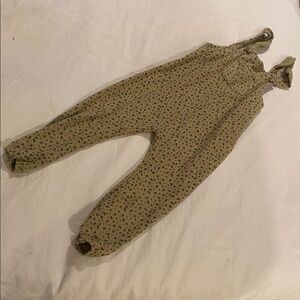 Zara cotton floral sweatshirt overalls